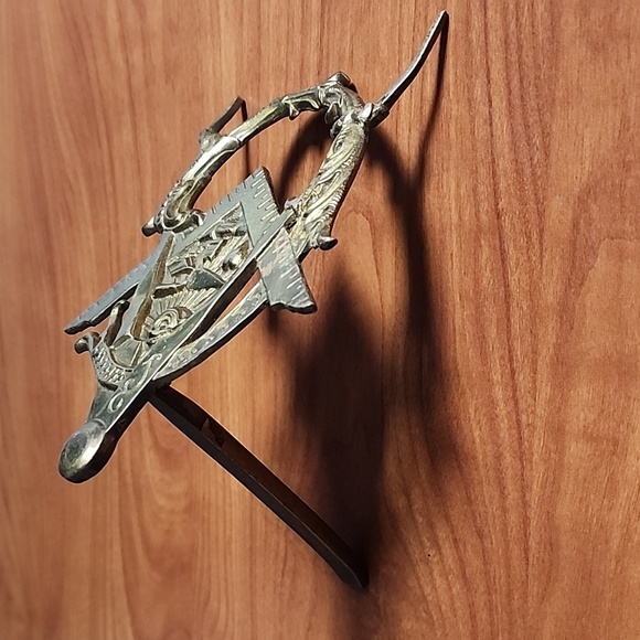 Vintage Brass Masonic Stand - Picture 5 of 5
